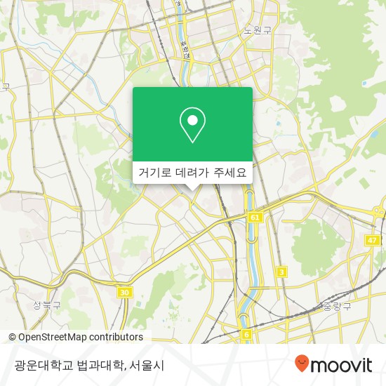 광운대학교 법과대학 지도