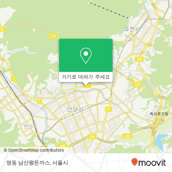 명동 남산왕돈까스 지도