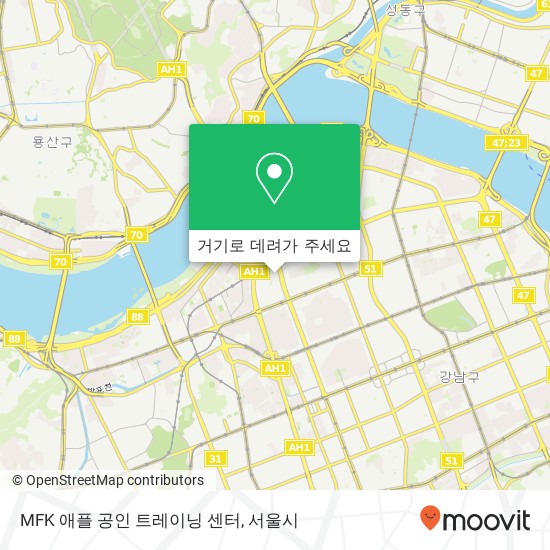 MFK 애플 공인 트레이닝 센터 지도