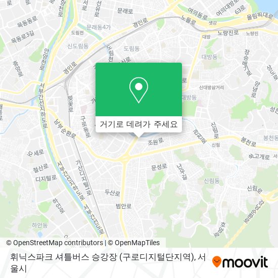 휘닉스파크 셔틀버스 승강장 (구로디지털단지역) 지도