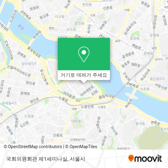 국회의원회관 제1세미나실 지도