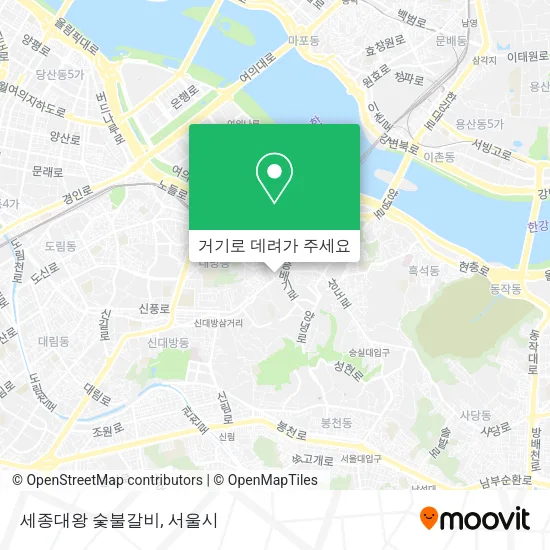세종대왕 숯불갈비 지도