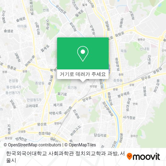 한국외국어대학교 사회과학관 정치외교학과 과방 지도