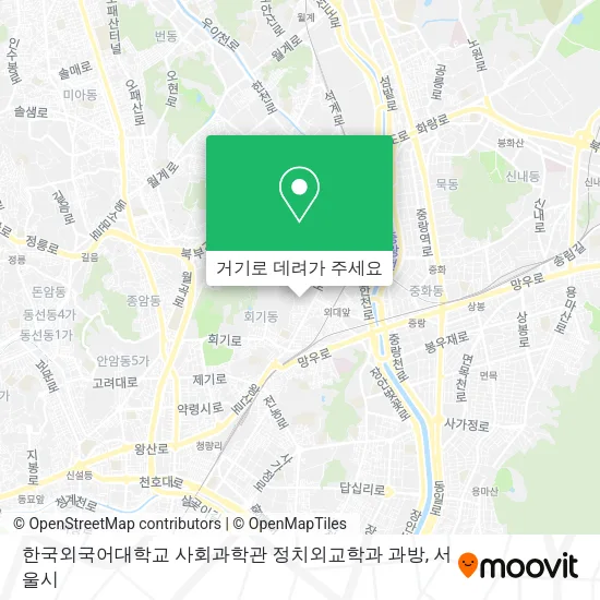 한국외국어대학교 사회과학관 정치외교학과 과방 지도