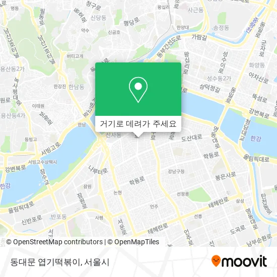 동대문 엽기떡볶이 지도
