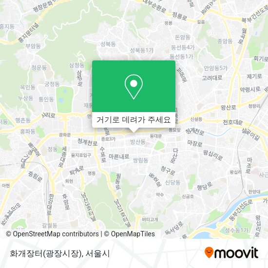 화개장터(광장시장) 지도
