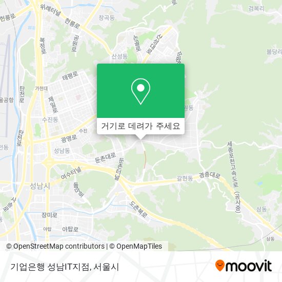 기업은행 성남IT지점 지도