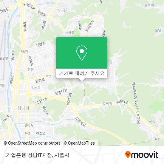 기업은행 성남IT지점 지도