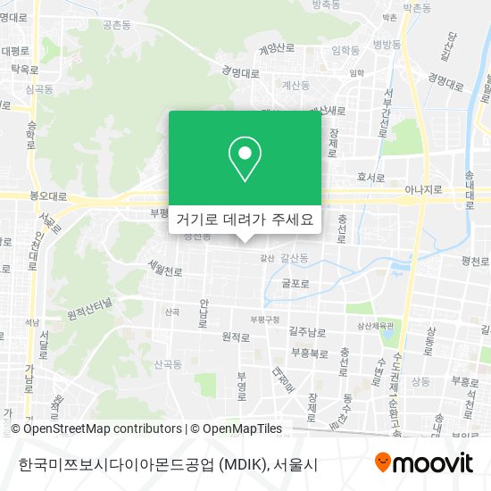 한국미쯔보시다이아몬드공업 (MDIK) 지도