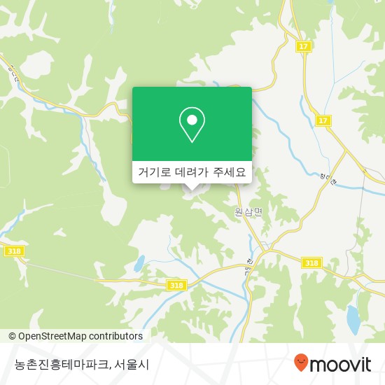 농촌진흥테마파크 지도