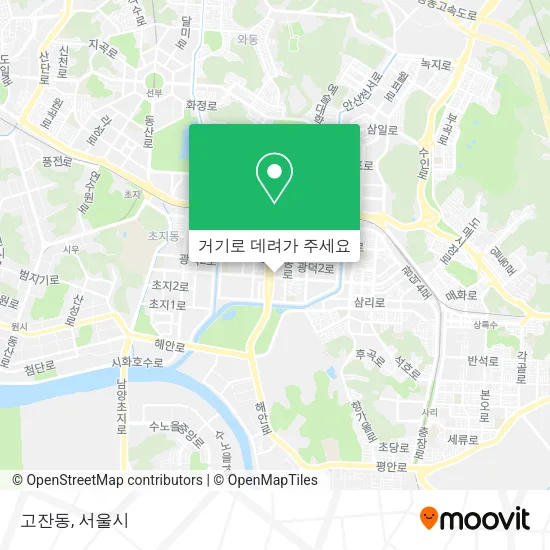 고잔동 지도