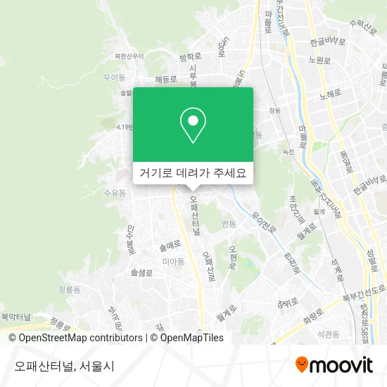 오패산터널 지도