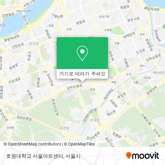 호원대학교 서울아트센터 지도