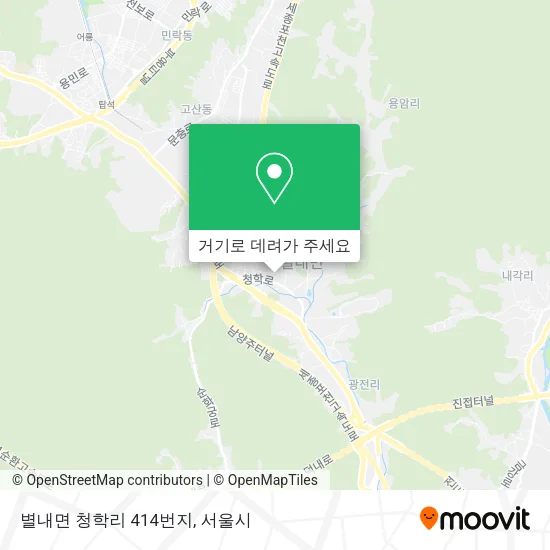 별내면 청학리 414번지 지도