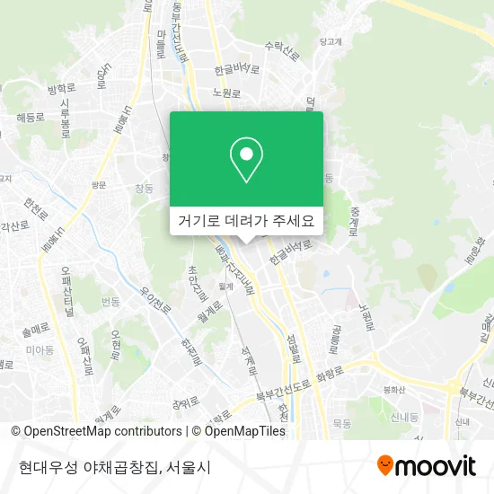 현대우성 야채곱창집 지도