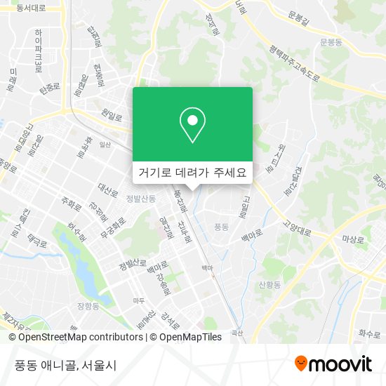 풍동 애니골 지도