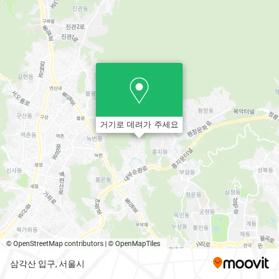 삼각산 입구 지도