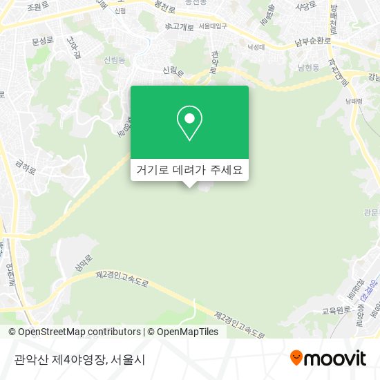 관악산 제4야영장 지도