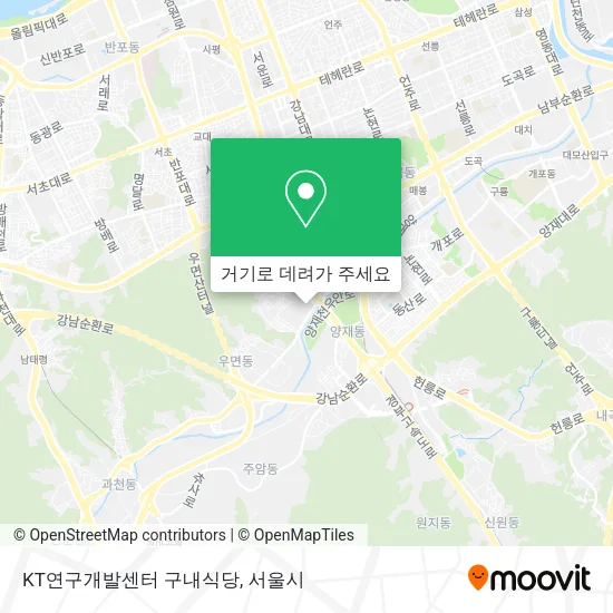 KT연구개발센터 구내식당 지도