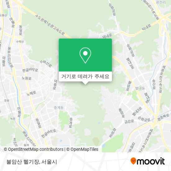 불암산 헬기장 지도