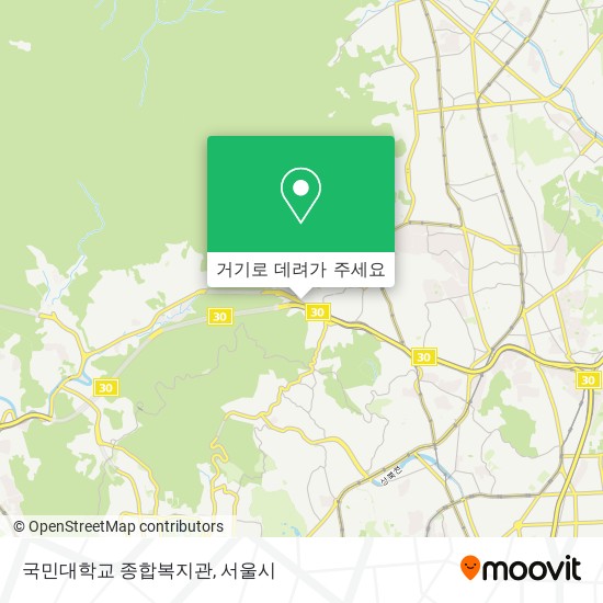 국민대학교 종합복지관 지도