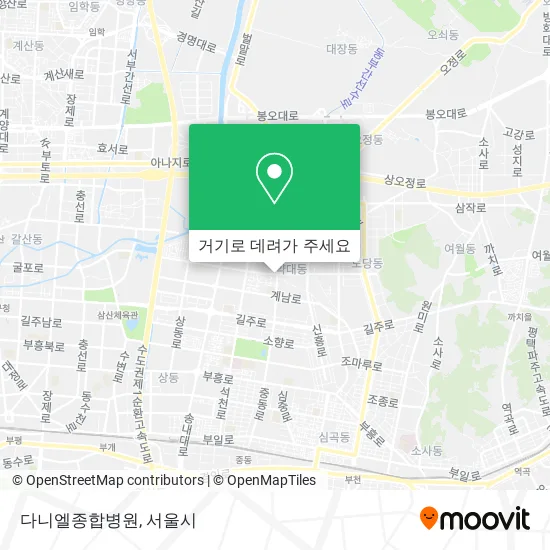 다니엘종합병원 지도