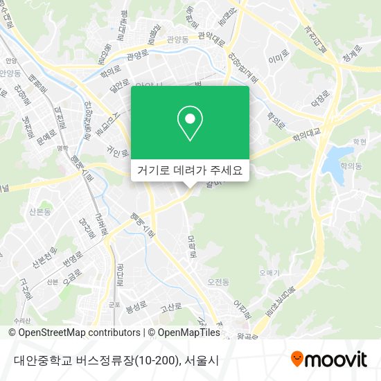 대안중학교 버스정류장(10-200) 지도