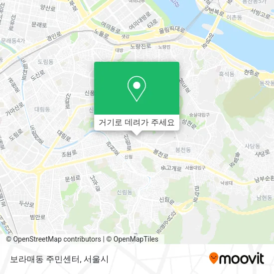 보라매동 주민센터 지도