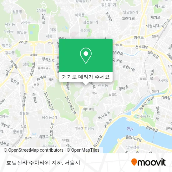 호텔신라 주차타워 지하 지도