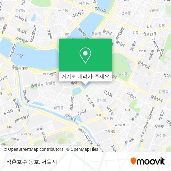 석촌호수 동호 지도
