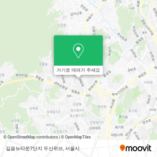 길음뉴타운7단지 두산위브 지도