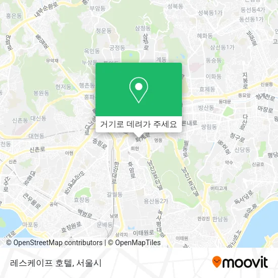 레스케이프 호텔 지도