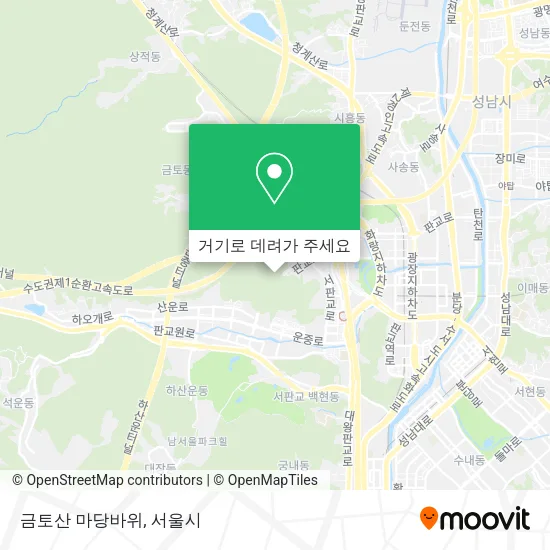 금토산 마당바위 지도