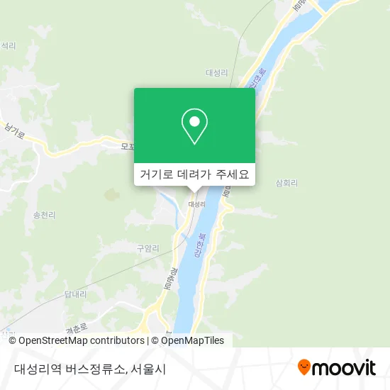 대성리역 버스정류소 지도