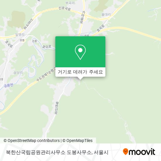 북한산국립공원관리사무소 도봉사무소 지도