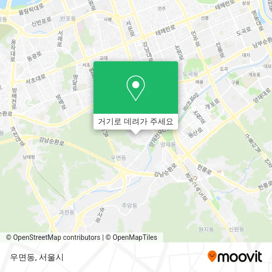 우면동 지도