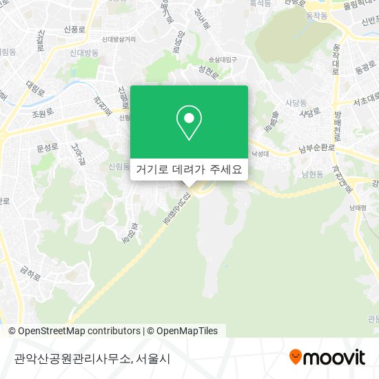 관악산공원관리사무소 지도