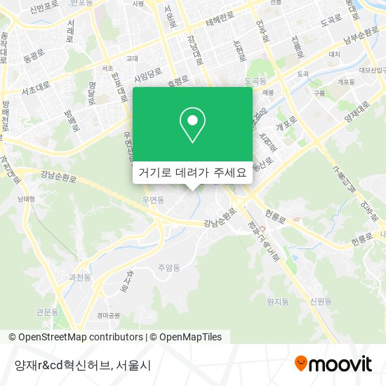 양재r&cd혁신허브 지도