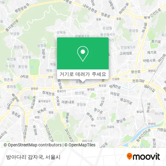 방아다리 감자국 지도