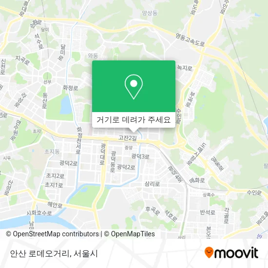 안산 로데오거리 지도