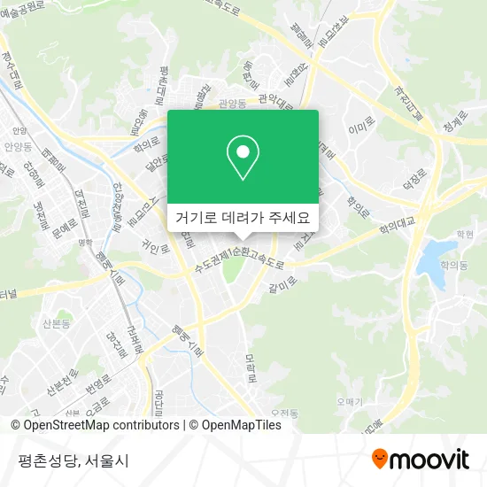 평촌성당 지도