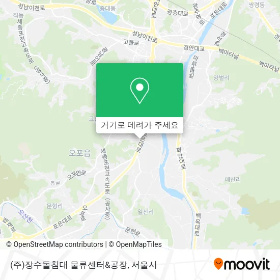(주)장수돌침대 물류센터&공장 지도