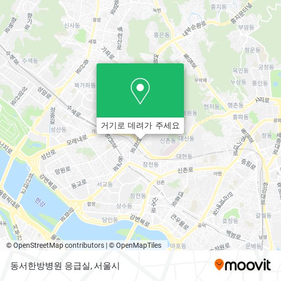 동서한방병원 응급실 지도