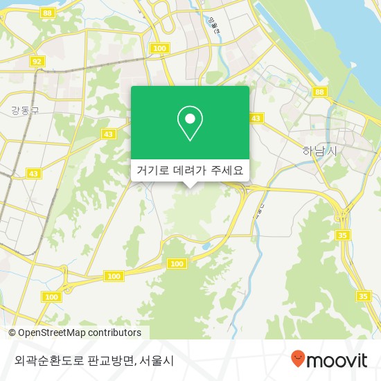 외곽순환도로 판교방면 지도