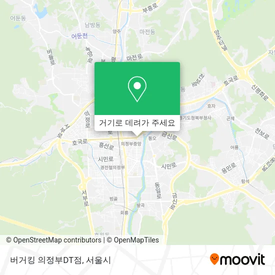 버거킹 의정부DT점 지도