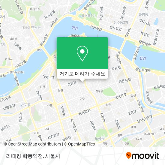 라떼킹 학동역점 지도