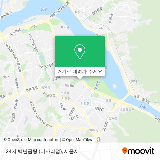 24시 백년곰탕 (미사리점) 지도