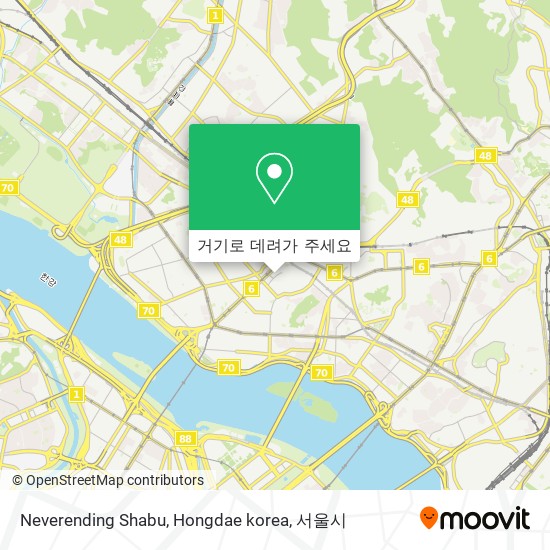 Neverending Shabu, Hongdae korea 지도