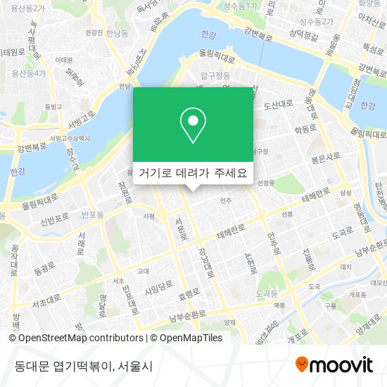 동대문 엽기떡볶이 지도