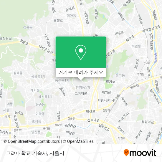 고려대학교 기숙사 지도